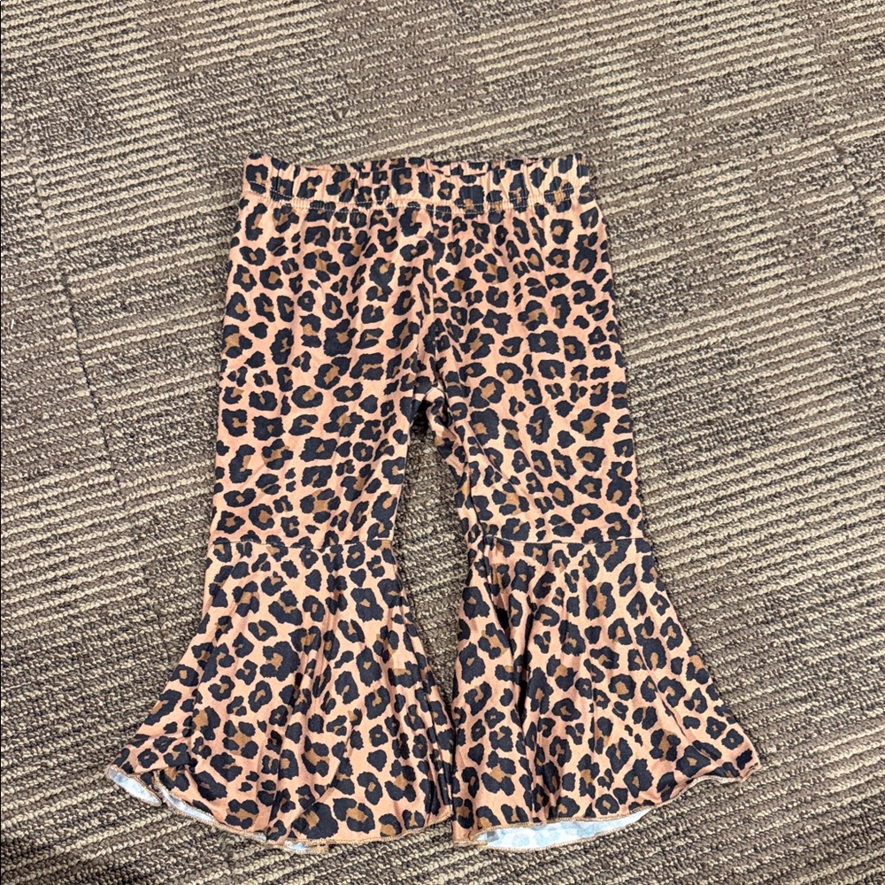 Leopard Print Kids Flared Bottoms 12-18 m